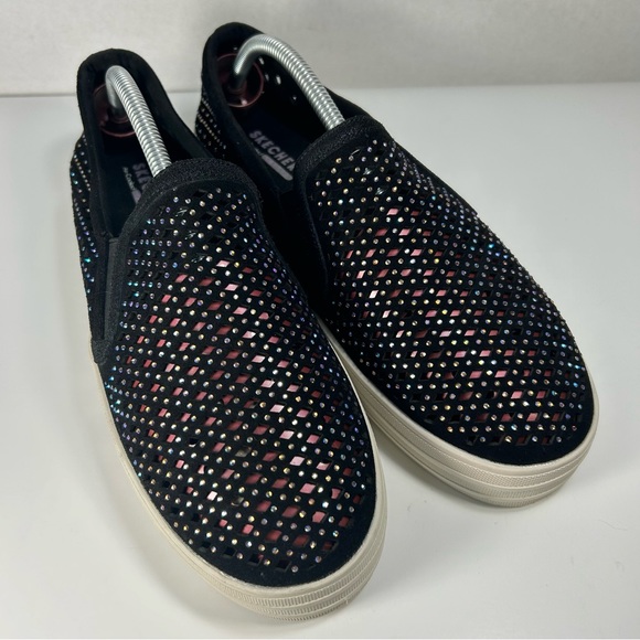 Skechers Rhinestones Diamond Slip On Memory Foam Loafer Sneaker Shoe Women’s 11 - Picture 4 of 15